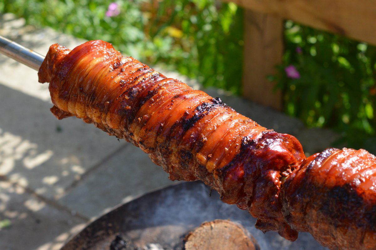 This rolled pork belly stuffed with 'Nduja didn't disappoint last night at our Supper Club with <a href="/GooseberryField/">Gooseberry Glamping</a> in #Kent! Top notch pork thanks to <a href="/dorkingbutchery/">The Dorking Butchery</a> and 'Nduja from <a href="/FoodsTempus/">Tempus Charcuterie</a>. 🔥👌 #feastoverfire #porcineadventures