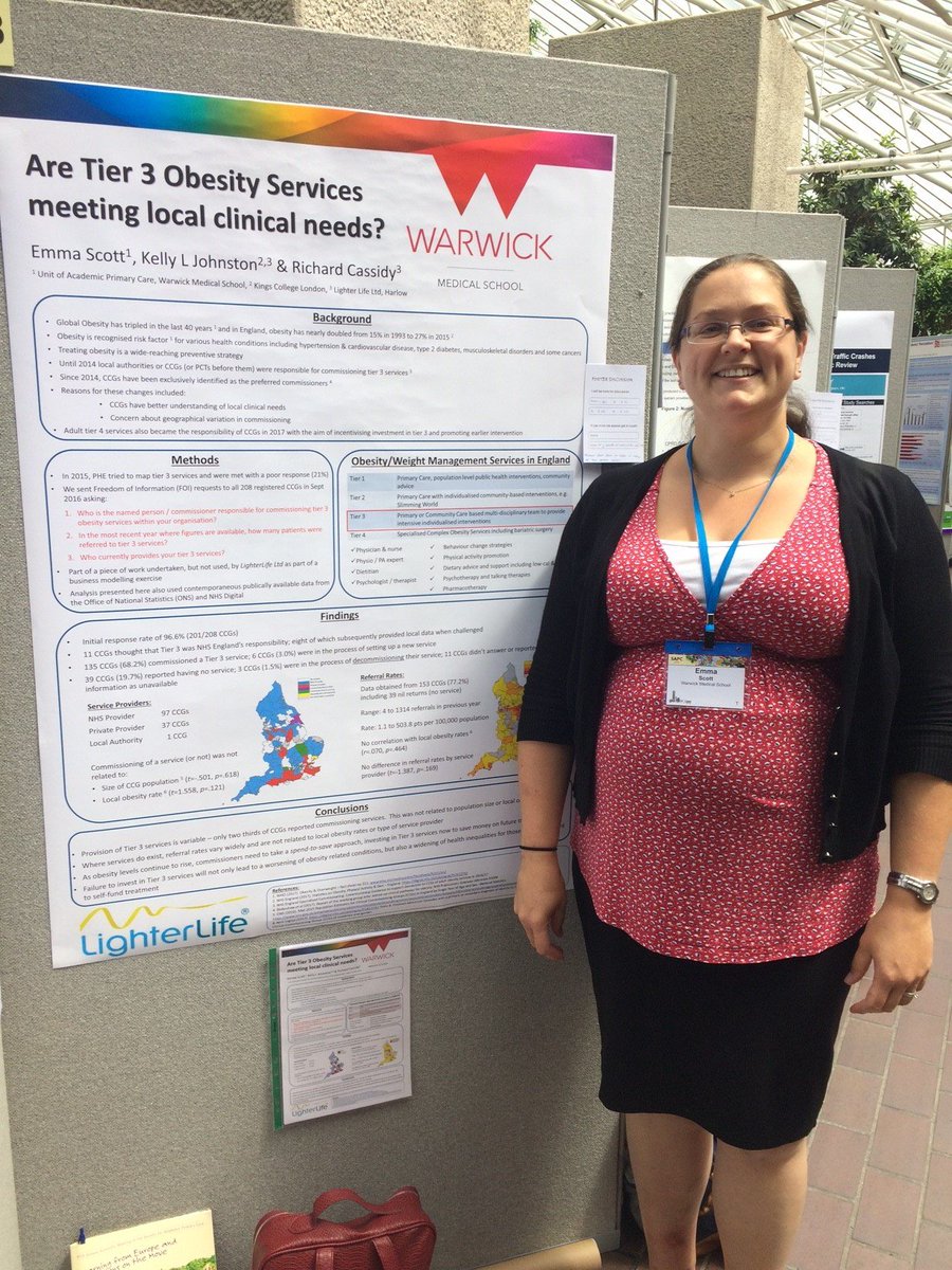 Dr Emma Scott <a href="/UAPCWarwick/">Primary Care Warwick</a> #sapcasm at SAPC2018 today with her poster "Are Tier 3 Obesity Services meeting local clinical needs?" P2.68.