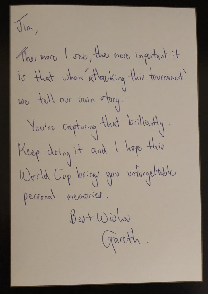 When we arrived in Repino a month ago, this was on my bed. I’ve looked at it every day since – and it was the first thing I looked at when we got back this morning. 

I am so proud to work for this team and this manager.