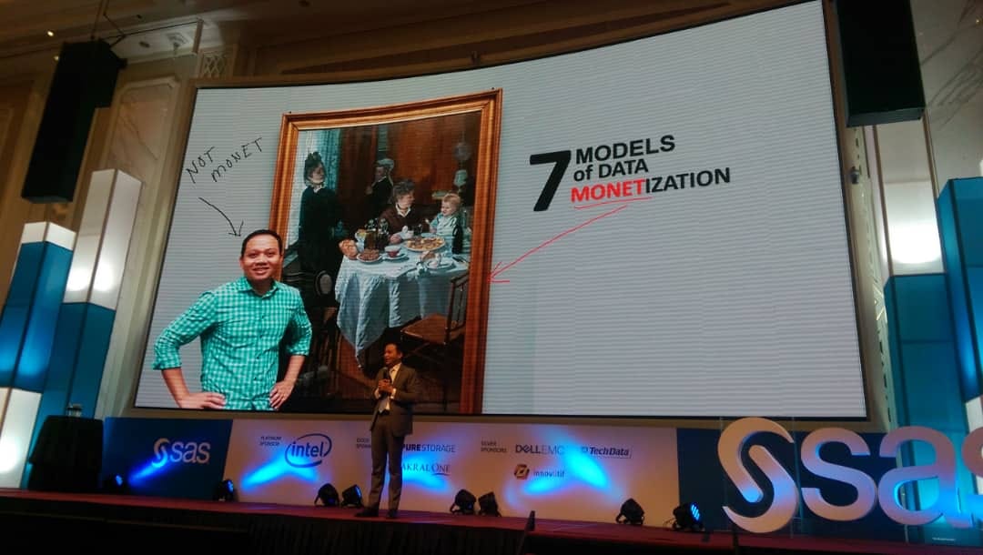 mcaraneta's tweet image. Behind our work on the 7 models of data monetization is a Monet wannabe - me! Data monetization with #SAS at #SASAIX #InspireTheExtraordinary
