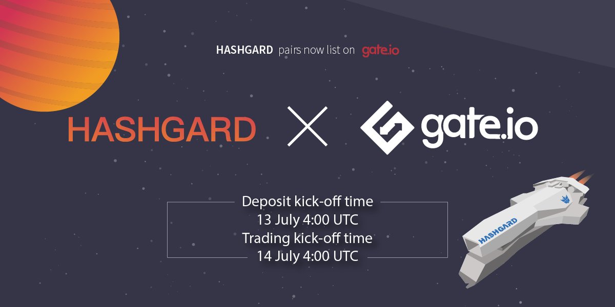 Gate's tweet photo. Hashgard(GARD) starts to trade at UTC 4:00,14 July on https://t.co/vz21bIOoj8; https://t.co/5sd8sWPy1z. Deposit on https://t.co/4ObofAEJ9k. Follow us @gate_io &amp; telegram,complete https://t.co/qIjtk2YUix after retweet before UTC 23:59,15 July to get random amount of 4000,000 GARD. https://t.co/sWrYnfVl1Q