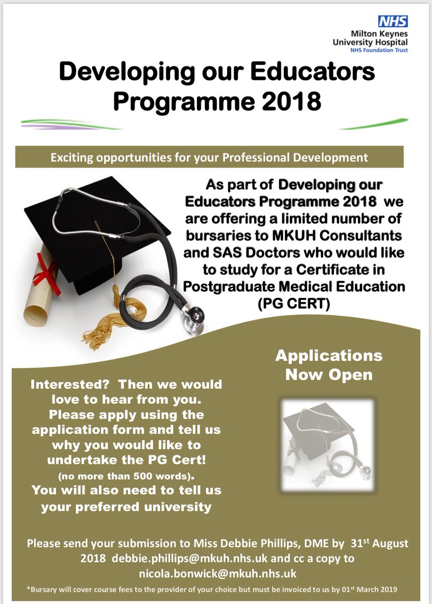 Debbie Phillips (@debbieccio) on Twitter photo Great that we can invest in our educators again this year <a href="/MKHospital/">Milton Keynes University Hospital NHS FT</a> Great that we can invest in our educators again this year <a href="/MKHospital/">Milton Keynes University Hospital NHS FT</a>