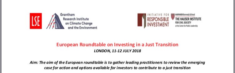 Lucia__Silva's tweet image. Why #JustTransition? Because tackling climate change means avoiding #StrandedcCommunities other  than #StrandedAsset. Great #multistakeholdersworkshop @LSE with @NVJRobins1 @PRI and many others!