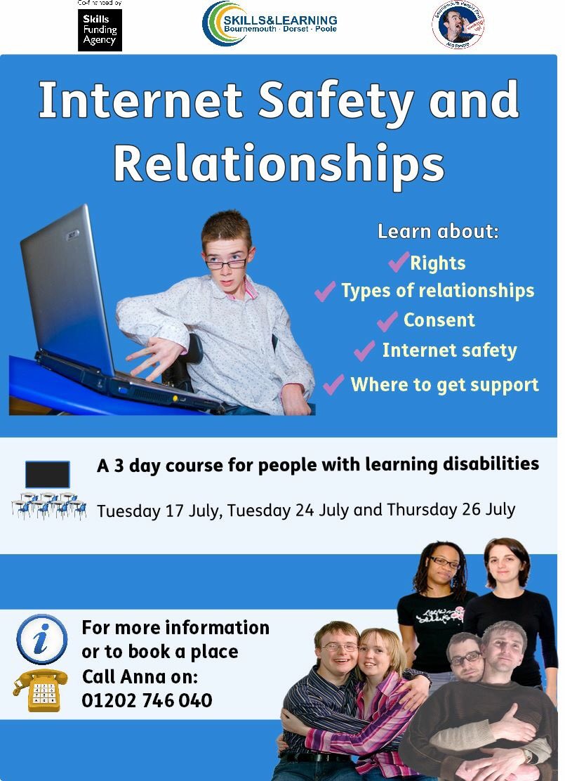 BmthPeopleFirst's tweet photo. Last run of our #FREE Internet Safety and Relationships training starts next week. Phone Anna on 01202 746040 to book a place now! #learningdisabilities #inclusion #relationships https://t.co/ItvES52tID