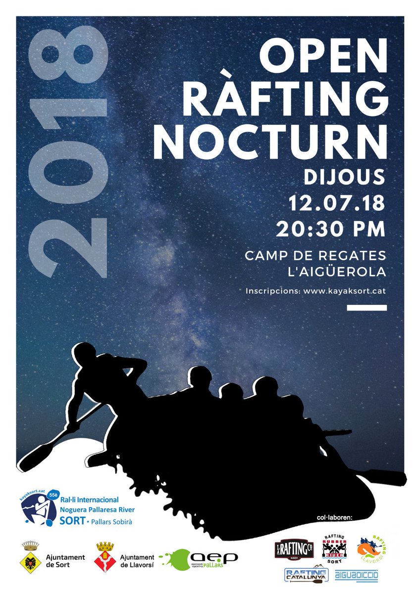 kayaksort's tweet photo. Avui dijous toca Open Rafting!!! Nou format!!! Inscripcions obertes fins les 18hores. Reunió caps d'equip: 20h. 
#55Ralli @AEPallars @ajuntamentsort https://t.co/k5KUdGk84I