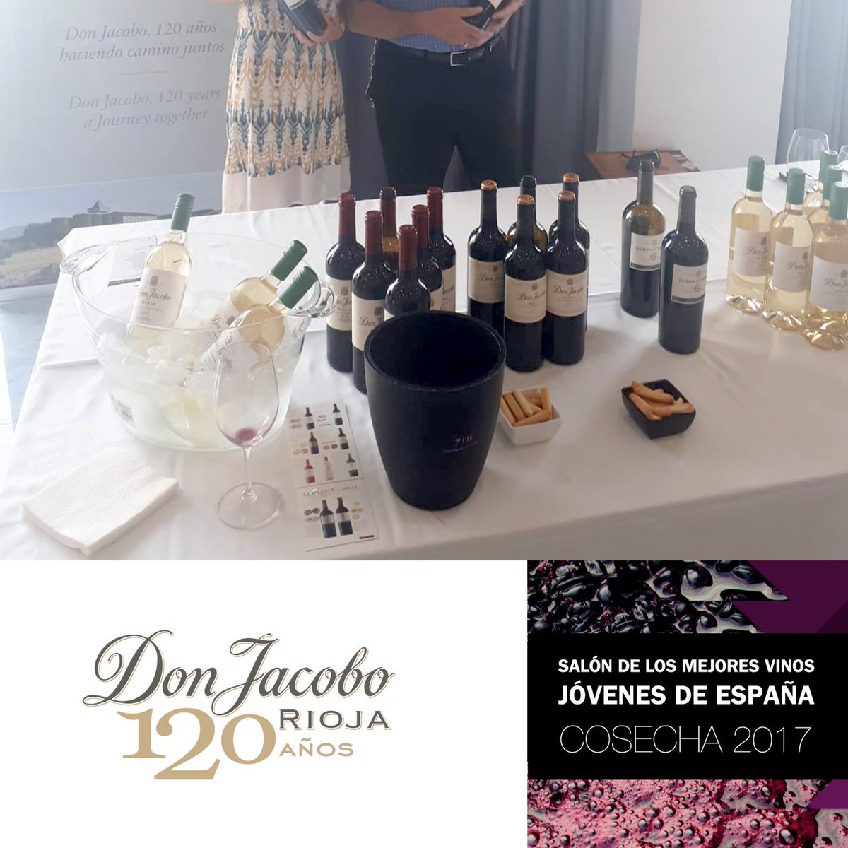 bodegascorral's tweet photo. Ayer nuestro Don Jacobo #Viura, #medalladeoro en los #premiosBaco #Cosecha2017, estuvo presente junto con el resto de los vinos #DonJacobo en el Salón de los Mejores Vinos Jóvenes de España organizado por la @UECatadores en #Alicante. #caminoJacobo #120aniversario #goldmedal https://t.co/2Saxwc2rzo