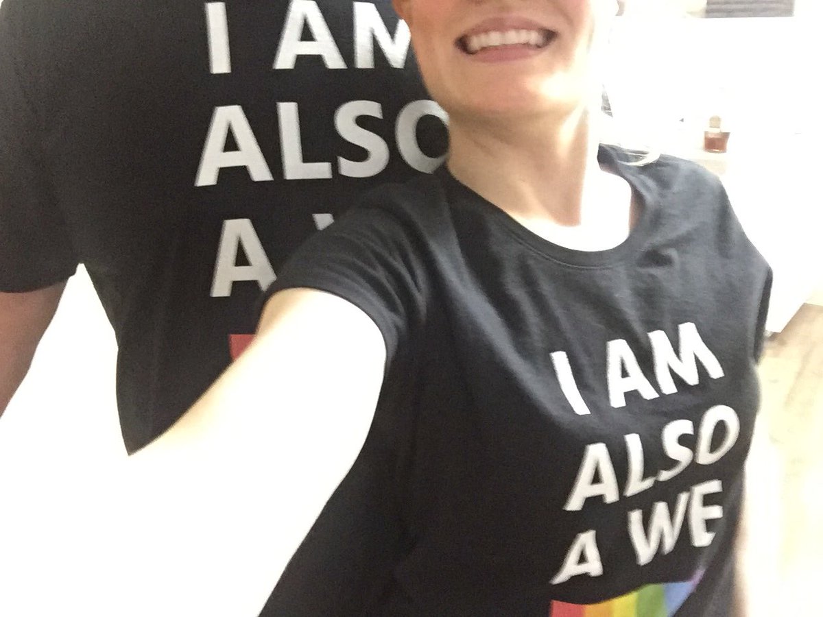 ChristieBurrel1's tweet photo. And of course we had to rock our matching I Am A We t-shirts. 😁 https://t.co/sPlBVhYIBn