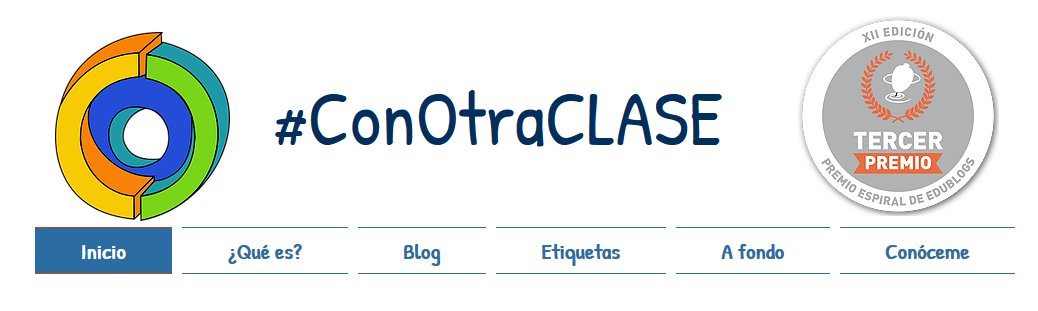 ConOtraCLASE's tweet image. Luciendo en portada el III Premio de la XII Edición Premio Espiral de Edublogs. Aún emocionados con tamaño galardón @ciberespiral