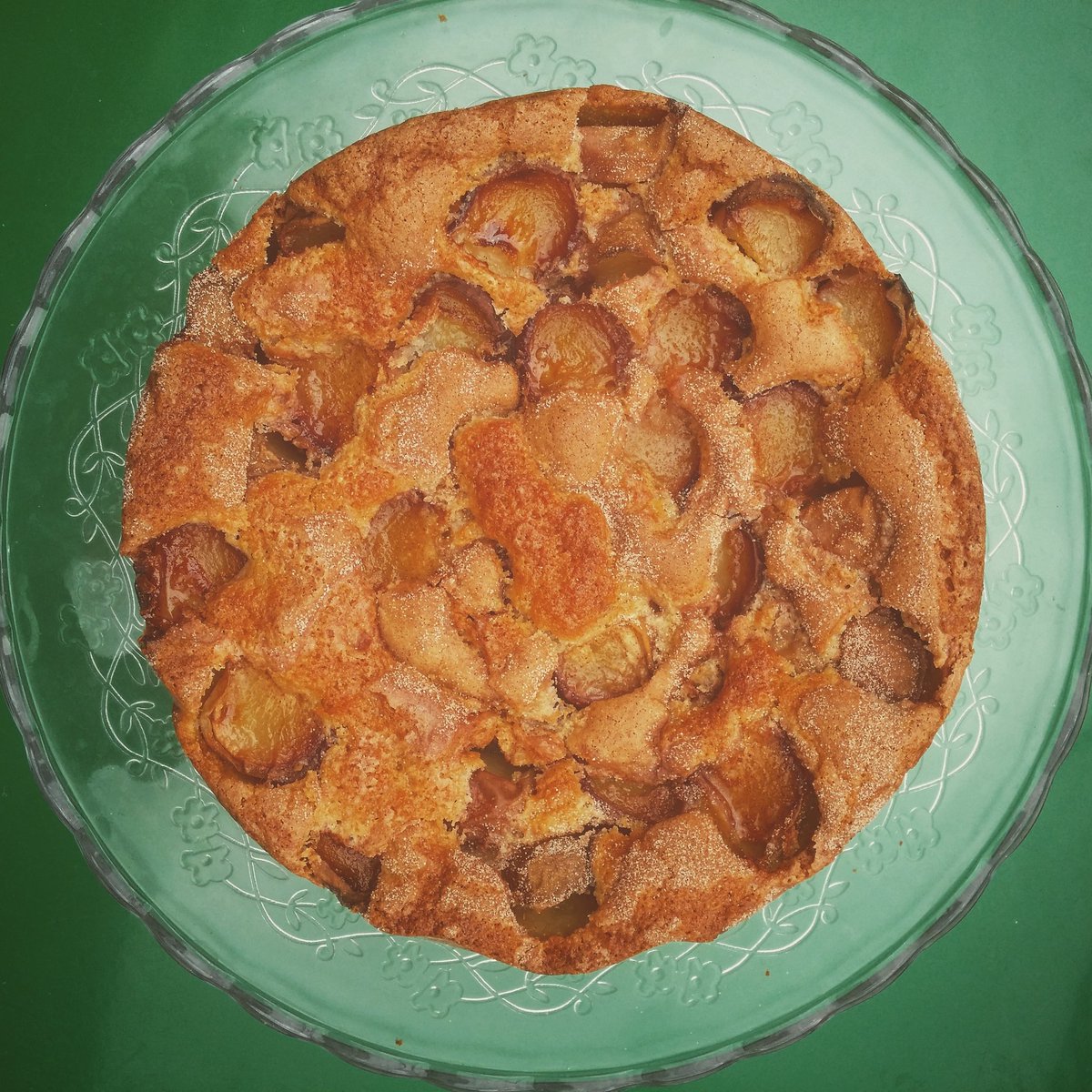 Peach cake on the counter today! 🍑 🍑 🍑 vv