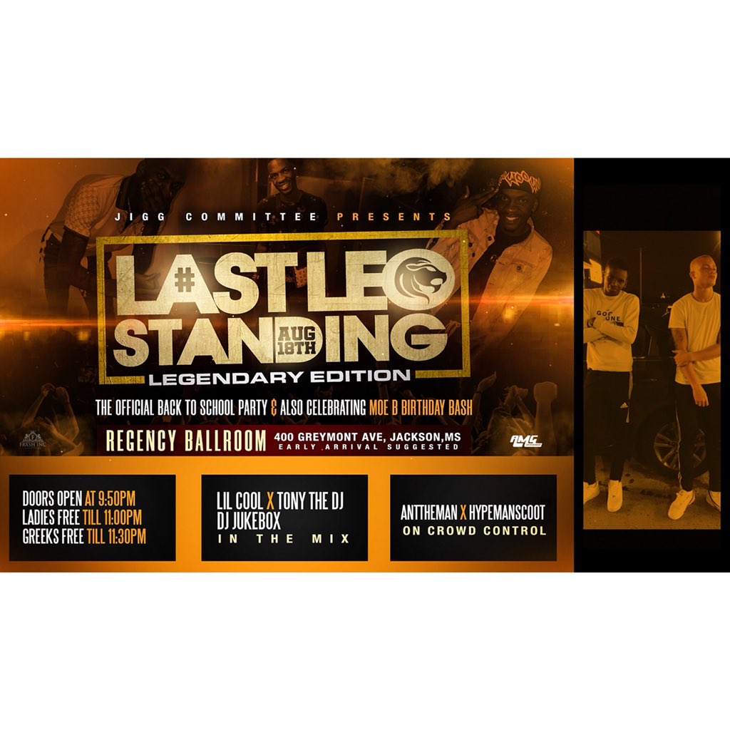 JDbrazy_'s tweet photo. #LastLeoStanding Aug 18 ๐ @Moeb_Turnup #JSU19 #JSU20 #JSU21 #CommitteeTooLitty ๐ฅ https://t.co/cw1PLJw0fn