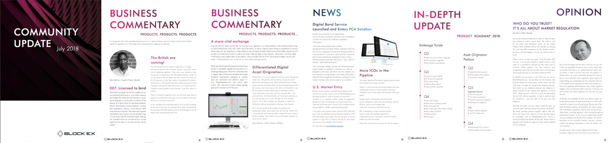BlockEx's tweet photo. The community #update for July is out! You can read about what BlockEx achieved in the past few weeks by downloading the document at this link: https://t.co/2SF0zcjWxN #fintechldn https://t.co/OIv8nom84x