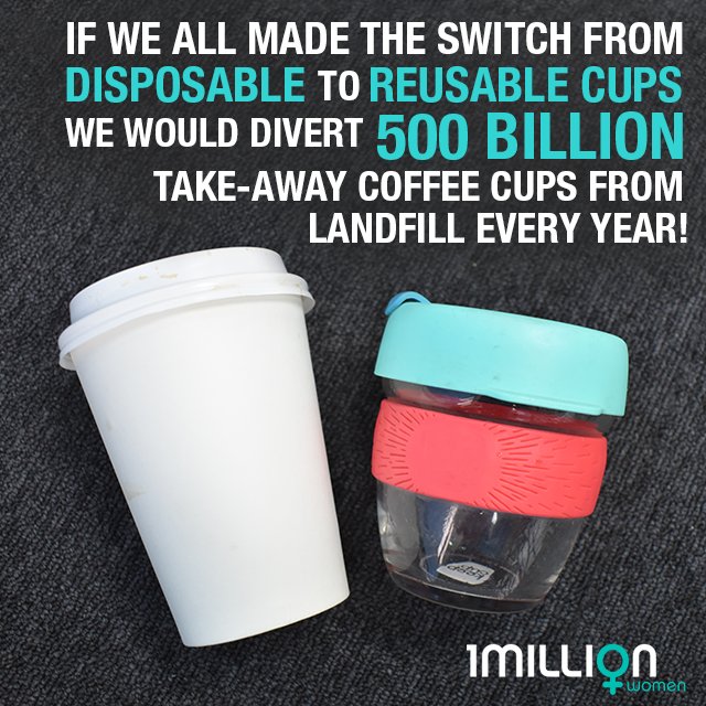 Monday mornings are best spent sipping coffee from a reusable cup! ☕️💚