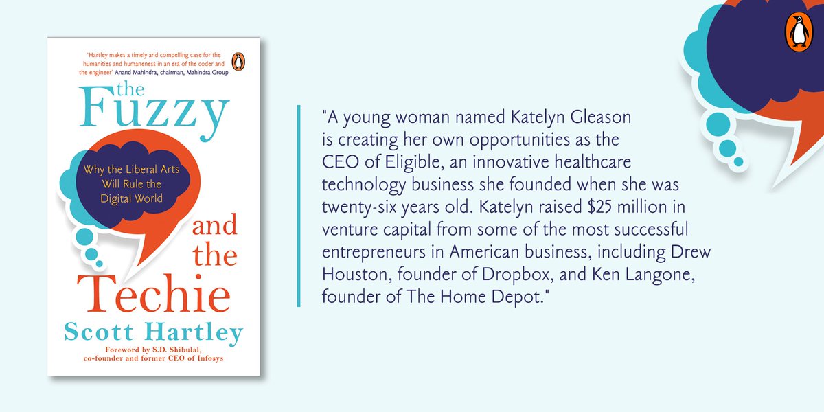 PenguinIndia's tweet photo. "Before she decided to start Eligible, Katelyn had limited expertise in healthcare or in technology, and in college she certainly did not anticipate that she would become an entrepreneur, let alone a tech entrepreneur." #TheFuzzyAndTheTechie @scottehartley https://t.co/e1eqK7ISEB