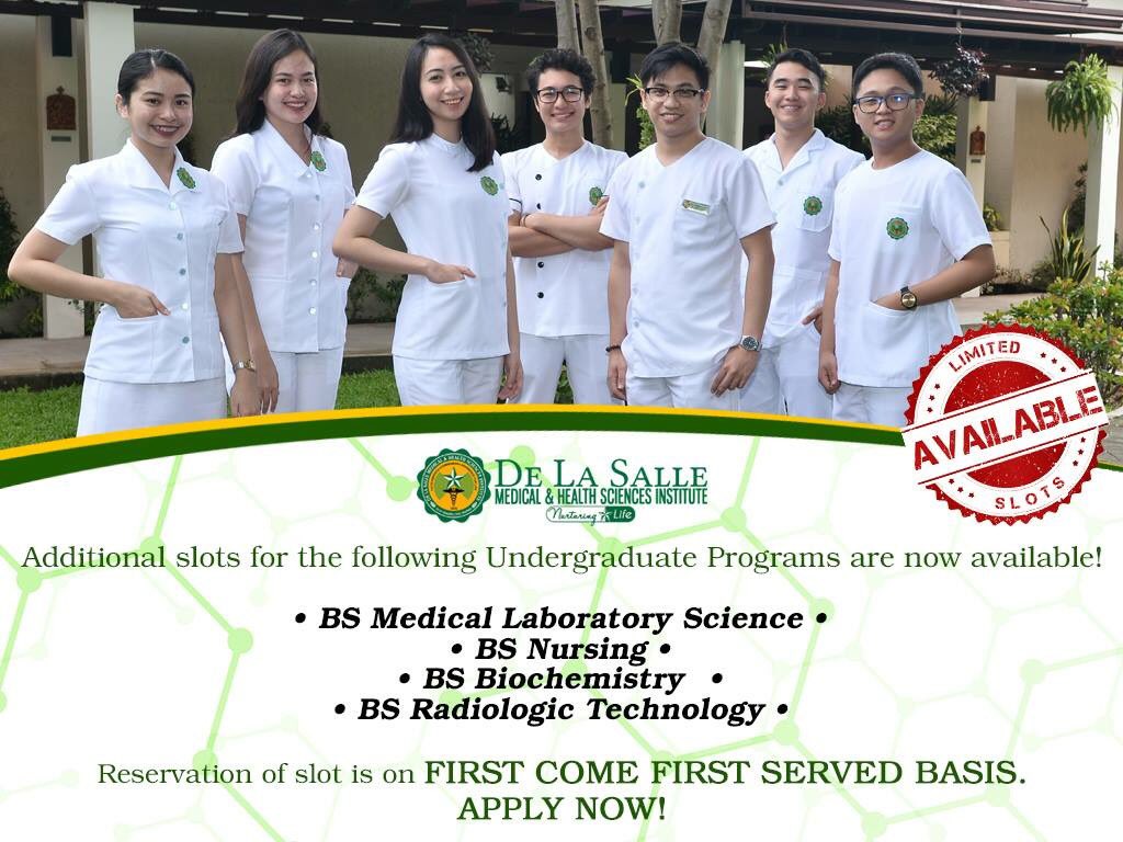 DLSMHSIUpdates's tweet photo. - BS Nursing
- BS Medical Laboratory Science
- BS Biochemistry
- BS Radiologic Technology
Reservation of slot is on FIRST COME FIRST SERVED BASIS. APPLY NOW!) LIMITED SLOTS AVAILABLE.
#DLSHSI #DLSHSIUpdates
https://t.co/GYJWzx7Xui https://t.co/SrPr11u2av