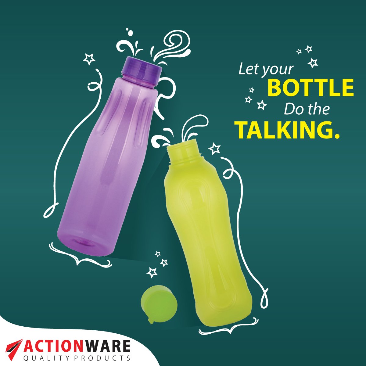 ActionKitchen's tweet image. Upgrade your style with Actionware’s cool collection and let your bottle do the talking. 
#Actionware #Kitchenware #Houseware #Cleaningware #Bottle