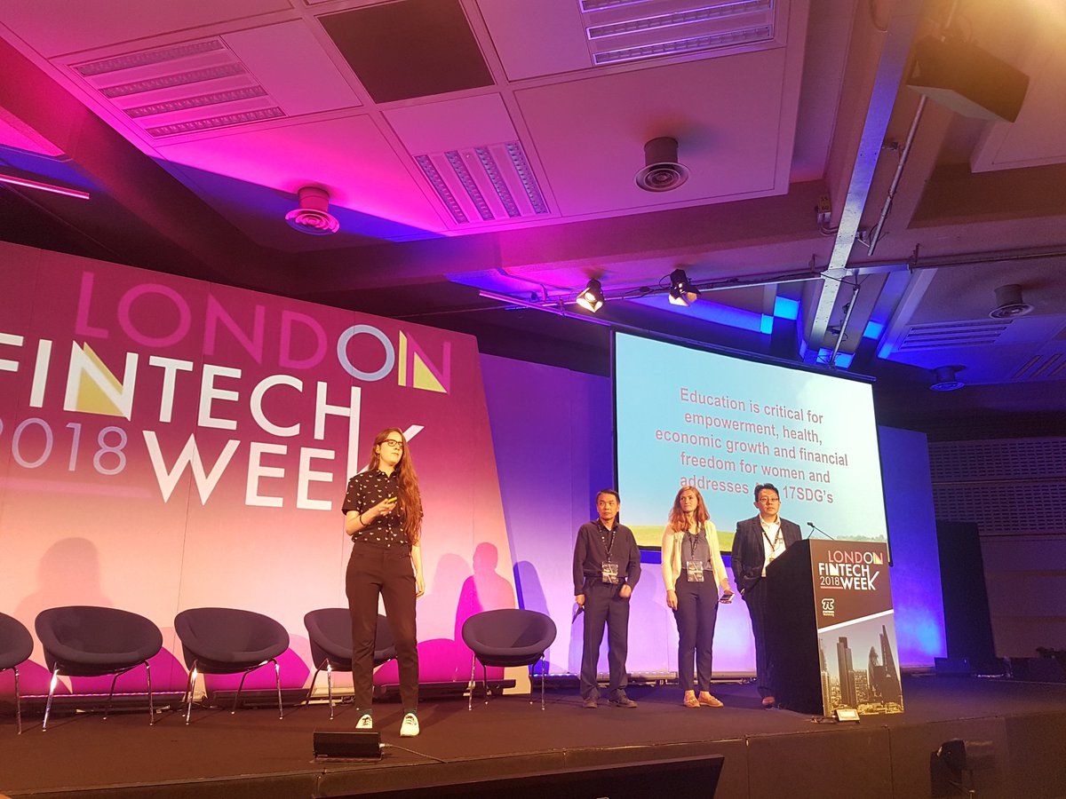 ElipsesHQ's tweet image. Winners of @DecadeOfWomen #HackQuantum, SoftPower &amp;amp; @WasteCurb presenting at #FintechWeek in London, introduced by Amber Nystrom of @5thelementgrp 

#blockchain #FinTech #SDGs