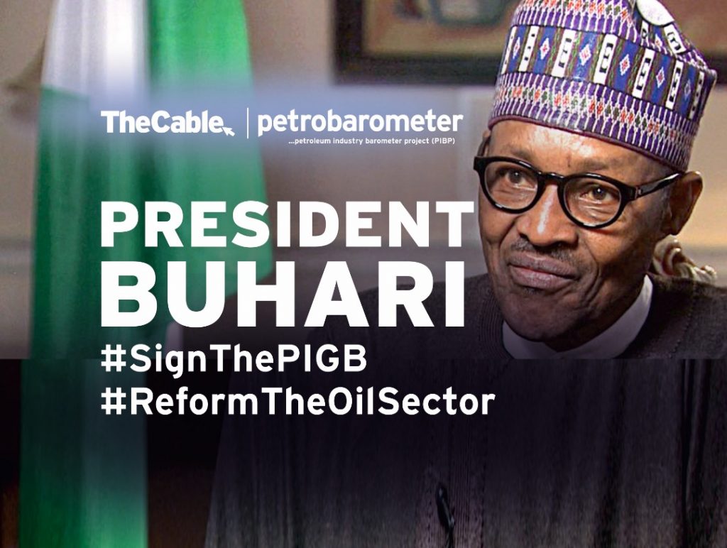 thecableng's tweet photo. It's time to #SignThePIGB and #ReformTheOilSector, Mr. President! | TheCable https://t.co/HUEQBq6xwd #TheCablePetrobarometer #PIGBill https://t.co/6BJD8Vy3il