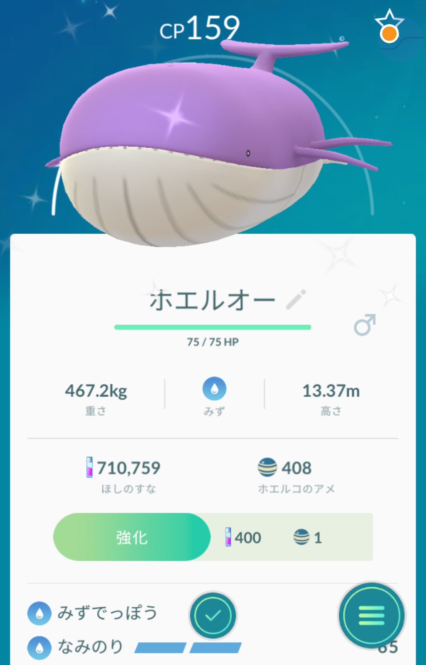 Katasan ホエルコ色違いゲット 速攻で ホエルオーに進化 しかし 今頃出現するとは ポケモンgo ホエルコ色違い T Co Wxsdyrlcbj Twitter