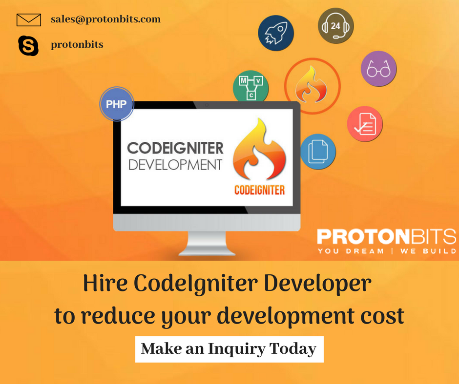 ProtonBitsSoft's tweet image. Develop your websites on Codeigniter platform. We are providing Cost-Effective Solution for CodeIgniter.
Read More at :bit.ly/2NHmZhj
#CodeIgniterDevelopment
#CodeIgniterSolutions