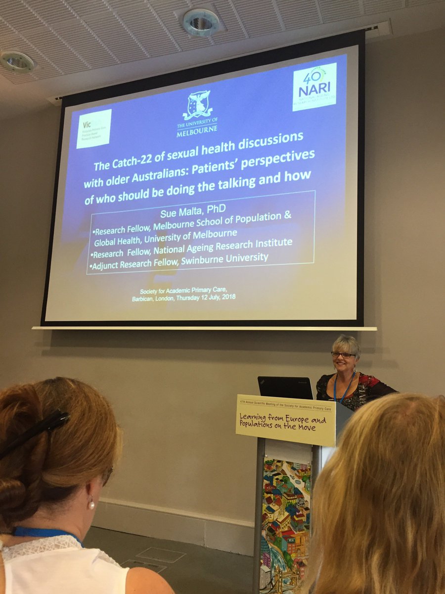 MeredithJTS's tweet photo. #SAPC2018 Sexual health is important for older people too. https://t.co/56ah6KUsUo