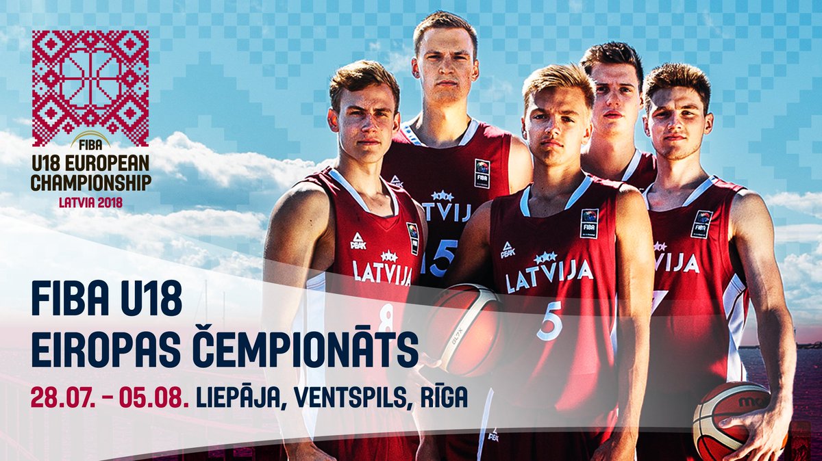 basketbols's tweet photo. Sākusies biļešu tirdzniecība uz #FIBAU18Europe spēlēm:

🏷️ Dienas biļete (3 EUR)- Uz visām 4 dienas spēlēm un 1/8 fināliem Ventspilī un Liepājā!

🏷️ "Seko Latvijas izlasei" (15 EUR)- Visas Latvijas izlases spēles Ventspilī un izšķirošās spēles Rīgā!

https://t.co/mFluY2FZWr https://t.co/HPI28bF4bY