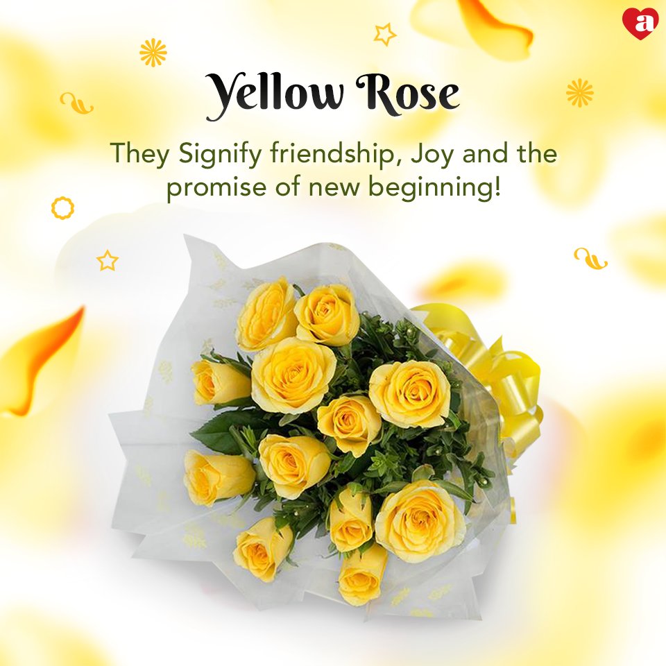 Archies on Twitter "Yellow Rose is the official flower for Friendship