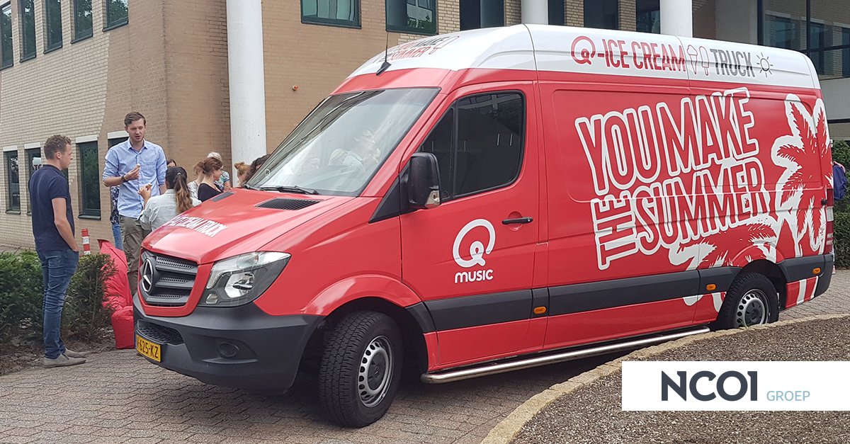 Dat was verfrissend! <a href="/QmusicNL/">Qmusic (NL)</a> kwam ons verrassen met heerlijke ijsjes tijdens de lunch! #Bedankt! 🍦