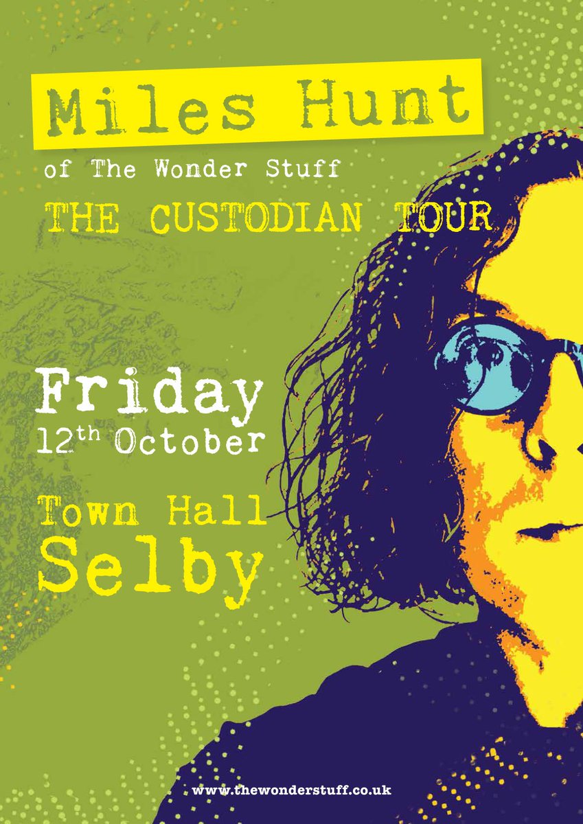 mileshuntTWS's tweet photo. Three months today I'll be playing The Town Hall in Selby as part of The Custodian tour. https://t.co/3M8Rp9FnXf