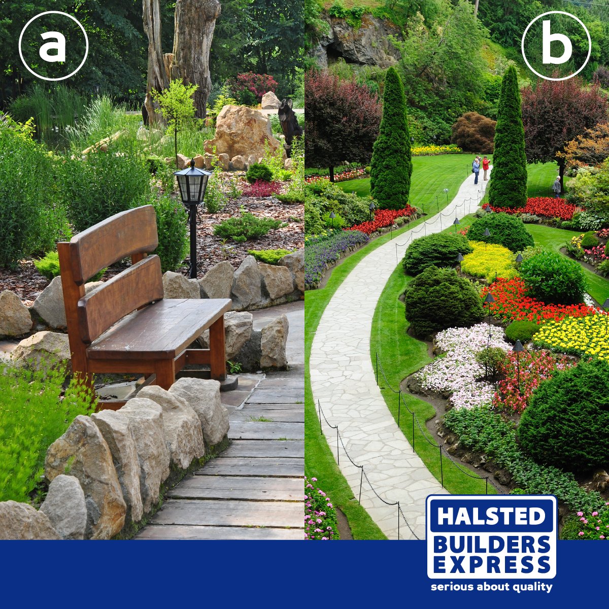 HalstedBuilders's tweet photo. There's nothing quite like walking through a beautiful garden is there? What is your garden aesthetic? A or B, tell us in the comments below or better yet upload a picture of your garden!
#SeriousAboutQuality https://t.co/W6mu4rFpV7