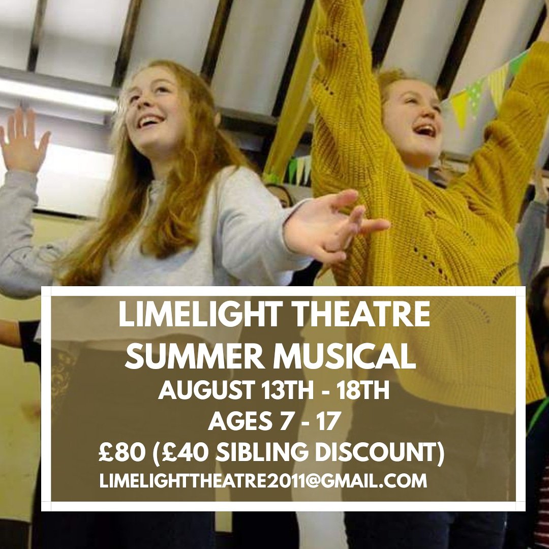 Want a fantastic week of theatrical fun? Aged 7 - 17? Look no further!!

@LiveTaunton @VisitSomerset @TauntonEvents_ @WOTauntonMag @Giles_Adams @somersetwhatson @TauntonsToneFM @TauntonE @tauntonsomerset @1_taunton @visit_taunton @TauntonLiving