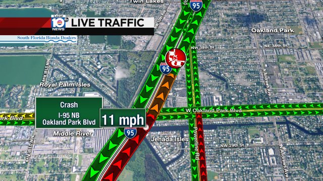 Crash on I-95 NB at Oakland Park Blvd #traffic https://t.co/C5lBVadZmE