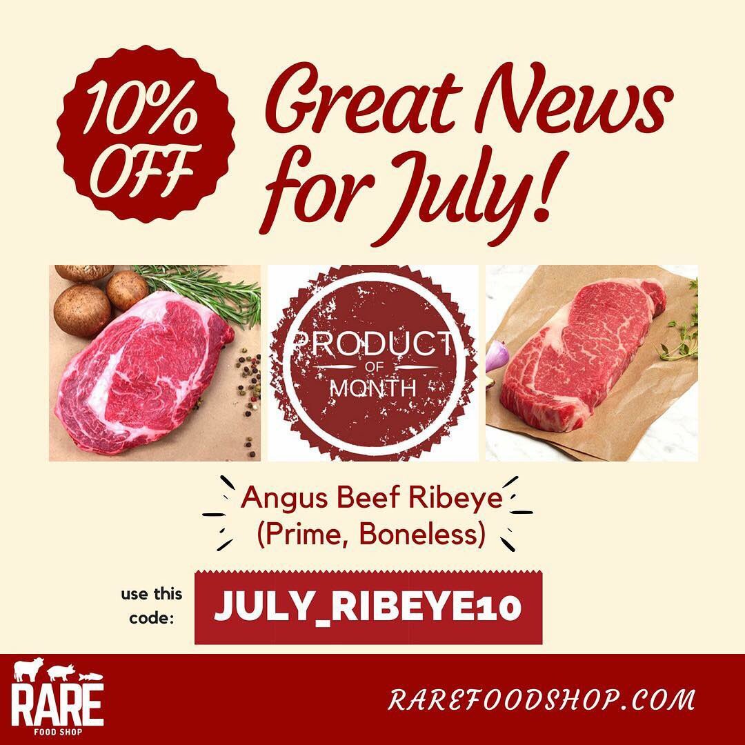 rarefoodshop's tweet photo. ENJOY YOUR RIBEYE WITH OUR JULY PROMO!!! 

10% OFF ON OUR ANGUS BEEF RIBEYE (PRIME, BONELESS) ❤️❤️❤️

USE THE CODE TO ORDER NOW!

GET IT NOW BEFORE IT RUNS OUT!!!  

Go to https://t.co/L0SEQMT7D9 ‼️

#QuickAsAClick https://t.co/EEevfQaESY
