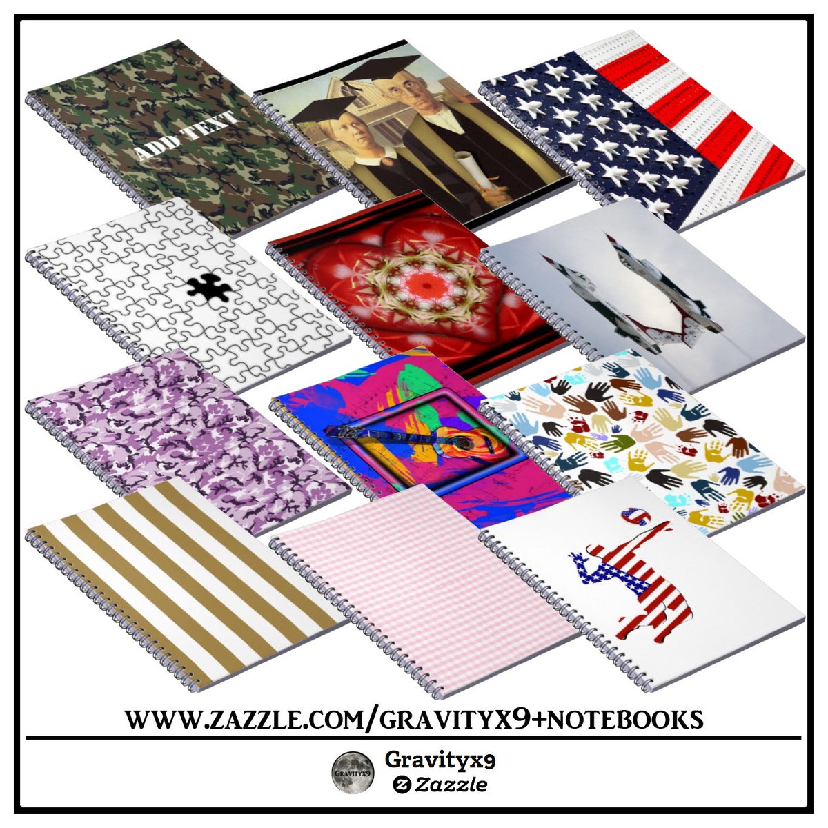 gravityx9's tweet photo. * Check out the variety of Notebooks for home, office or back-to-school by #Gravityx9 #Zazzle ~ 80 black & white lined pages.* school supplies notebooks stationery * #Backtoschoolshopping #Backtoschoolnotebooks #Schoolnotebooks ~~~~
https://t.co/zUYOnEBTBE https://t.co/lVVLrB98dg