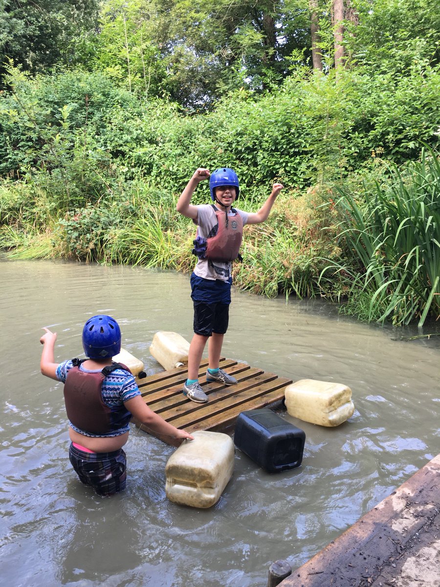 EastergateCe's tweet photo. Smelly, soggy, muddy Skylarks after rafting this morning! So much fun & many laughs were had by EVERYONE! #smelly #muddy #soggy #raftingfun https://t.co/j2OXE5YQLd