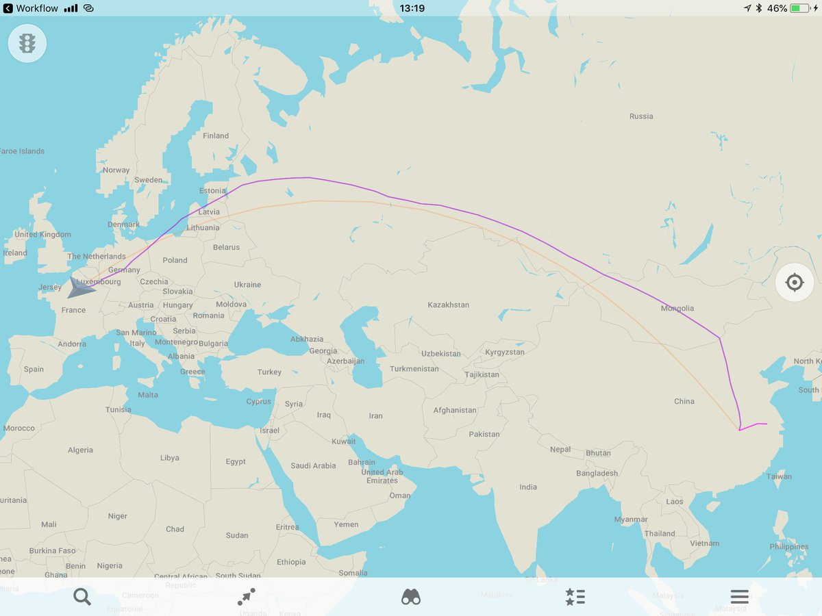 pascalrs's tweet image. On my way to Wuhan, as #AF138. A small city of around 8M souls, in the continental east part of China, 8884 km away from @ParisAeroport. It'll take 10h27m to go there, mostly flying over Siberia. #flightdata #flightmaps @pilotes_af