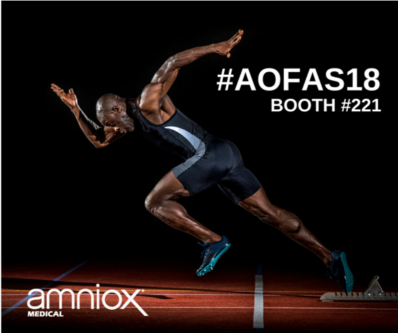 BTISurgical's tweet photo. Stop by booth 221 to find out more on how #AmnioxMedical is leading the way in F&A #regenerativetechnologies. #AOFAS18 https://t.co/6CxwPsH8Sa