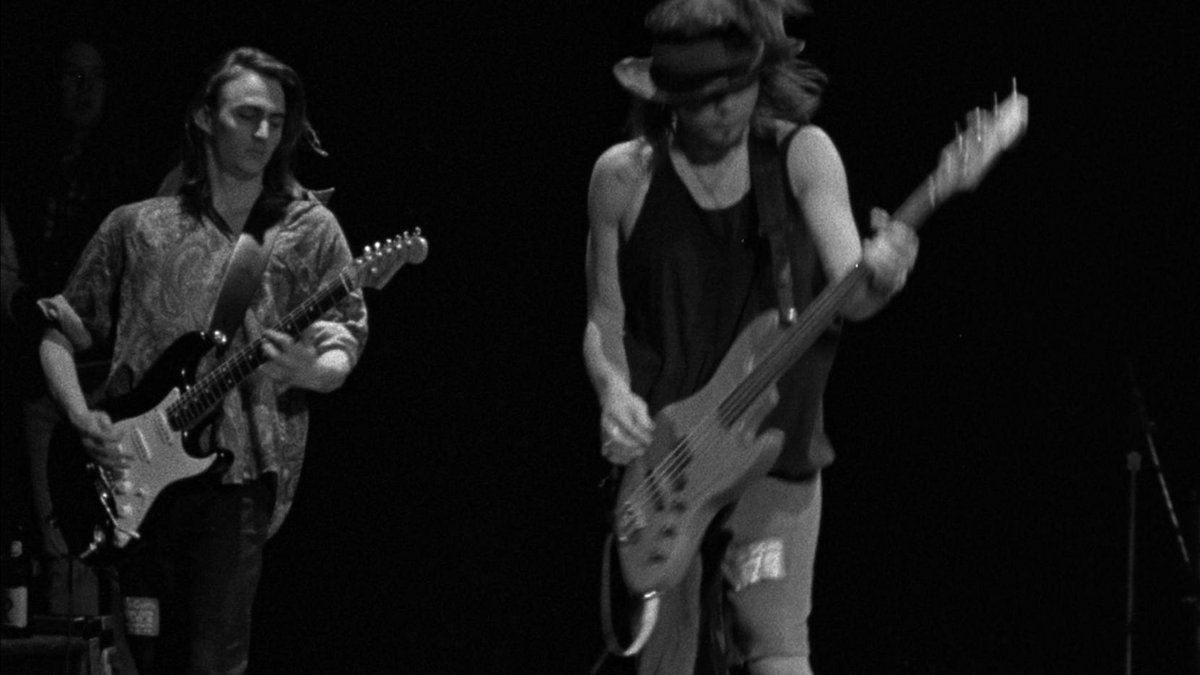 Jeff Ament & @MikeMcCreadyPJ with TOTD at the Moore Theatre, Seattle 1990 #tbt