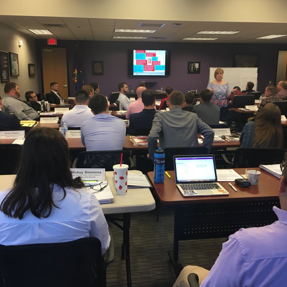 Triangle_ED's tweet photo. Attending day two of three at FHSI Risk Management Symposium. Education and training in several health and safety programs to help us serve our membership. Thanks to the men at Lambda Chi Alpha for hosting! https://t.co/56cN69ym1Y