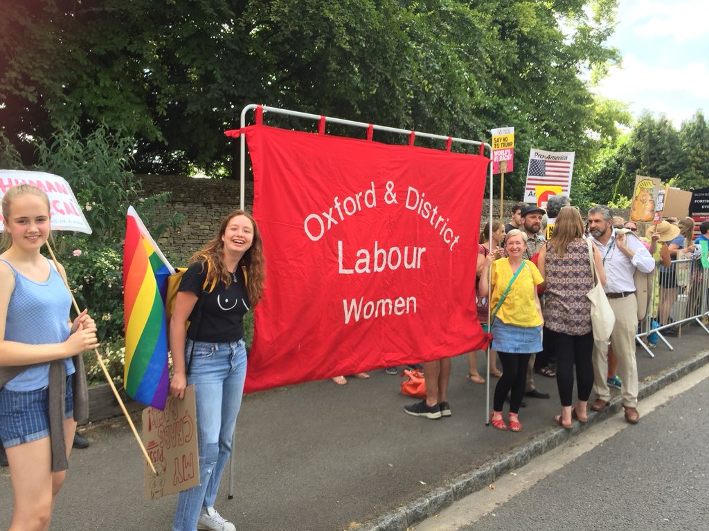 Hope Trumps Hate! Great atmosphere at the #Blenheim protest - even got a choccy biscuit from the one of the police officers!