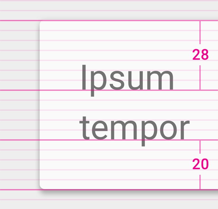 materialdesign's tweet image. Does P stand for Pixel-Perfect typesetting? 🕵️ #AndroidP introduces baseline alignment and simplified line height adjustment to get your typography just right 👌 android-developers.googleblog.com/2018/07/whats-…