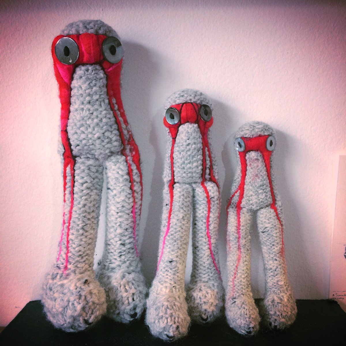 Blood creatures: large, medium &amp; small....
Available from etsy.com/uk/shop/HandMa… or in person from
🕸The Dark Arts Fayre🕸
Sun 5th August 
12-6pm
<a href="/thelounge666/">Thelounge666</a> 
£3 entry 
Hosted by @satanicmojo 
#art #craft #goth #alternative #london #market #satanicfleamarket #voiseycreatures