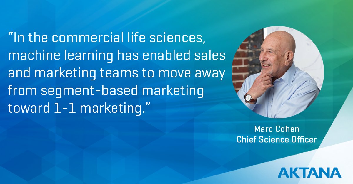 <a href="/aktana_inc/">Aktana</a> Chief Science Officer Marc Cohen talks about the value of #MachineLearning in #DecisionSupport and the #LifeSciences industry at large in this exclusive interview: bit.ly/2uljDrq