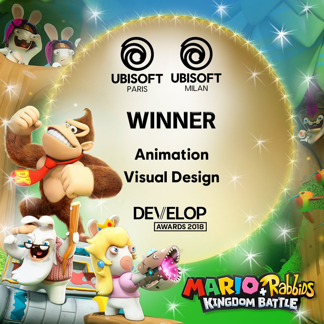 LifeatUbisoft's tweet photo. Winners! 🏆👏
Congratulations to @UbisoftParis and @UbisoftMilan for their well-deserved awards at last night's #DevelopAwards 👏 https://t.co/JmFStTSXTd