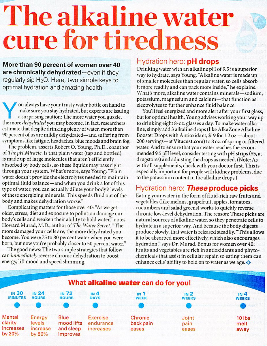 KellyAcameron1's tweet image. Alkaline Water! A cure for tiredness!  Bring me a glass this morning.