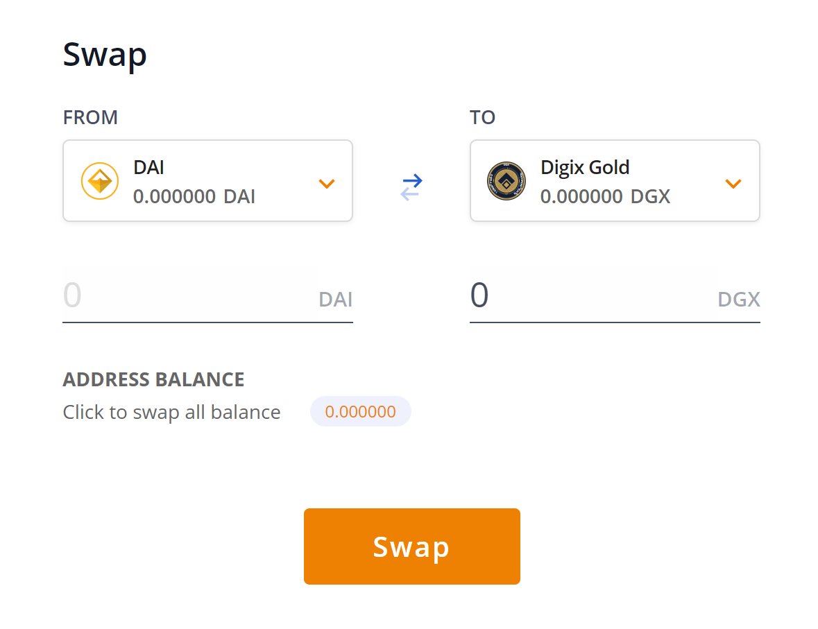 KyberNetwork's tweet photo. Token to Token swaps are now possible on the KyberSwap platform!
You can now instantly convert between any ERC20 token pair available including $DAI and $DGX
Check out how we power decentralized liquidity for individuals in the ecosystem:
https://t.co/dZaChlEbDp https://t.co/kqqXve8Z0c