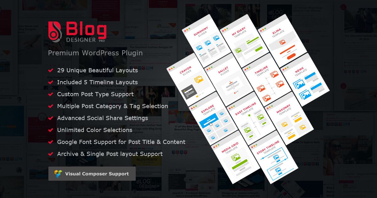 SolwinInfotech's tweet image. Are you losing your audience by a bad blogging experience? Design simple yet admirable blog design with the help of #BlogDesignerPro #WordPressPlugin.
✅45 Blog Templates
✅Create Multiple Blog pages
✅Single Post Layouts
More info 👉 buff.ly/2IBEzVa
#Blogging #WebDesign