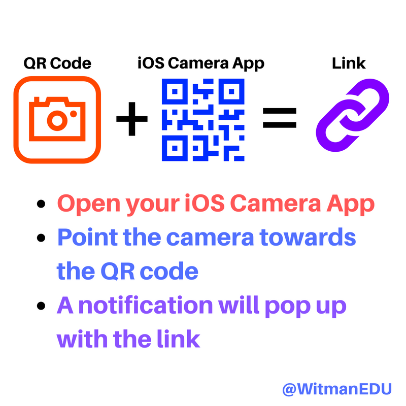witmanedu's tweet image. Trying to scan a QR code? No need for a separate app anymore! Use your iPhone camera! 😎 #QRCode #iOS #ADEWW2018 #ADEAustin #ADE