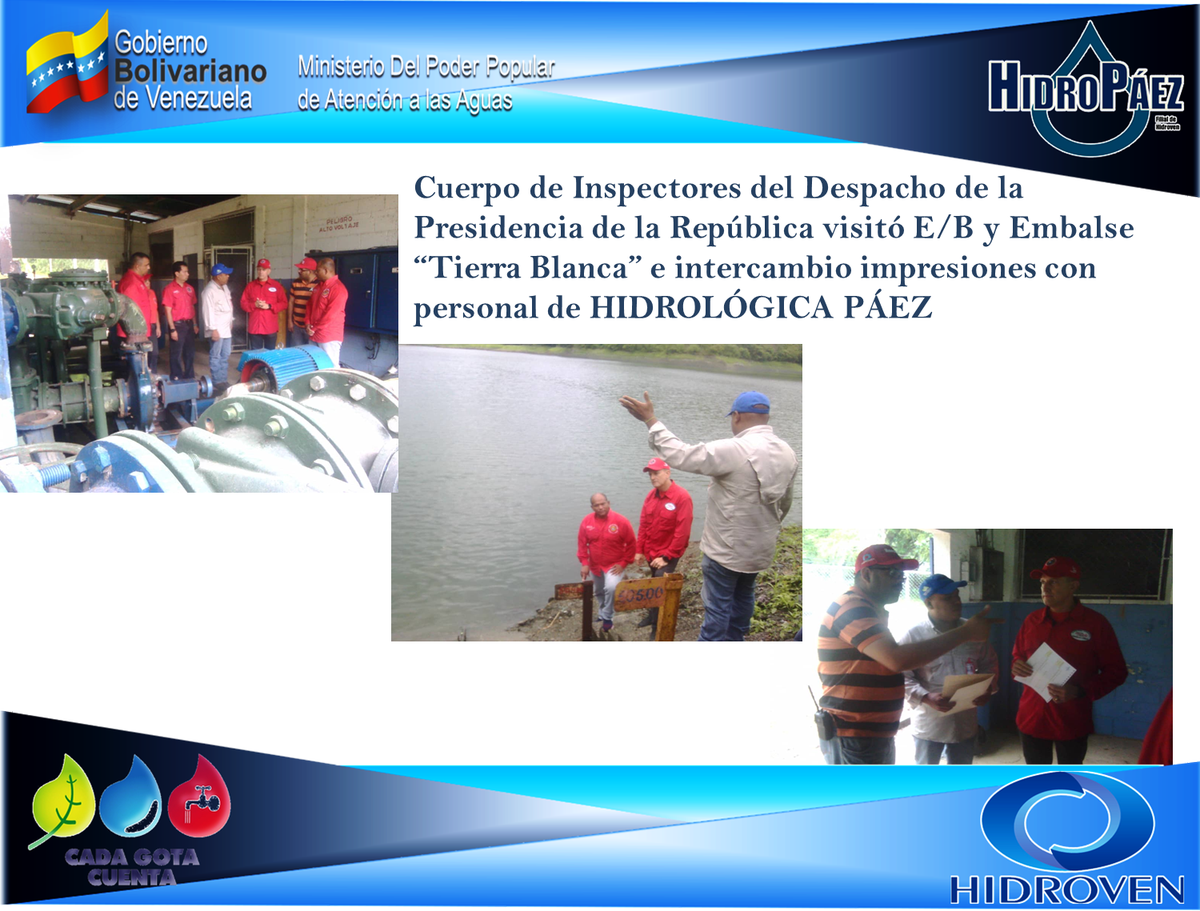 Hidropaezca's tweet photo. #HidroInforma 📢|| Cuerpo de Inspectores del Despacho de la Presidencia de la República visitó E/B y Embalse "Tierra Blanca" e intercambio impresiones con personal de @Hidropaezca #GerenciaParaElPueblo💦#EducaciónYTrabajo👨🏽‍🏫👷🏽‍♂️ https://t.co/LqCtSnOjU9