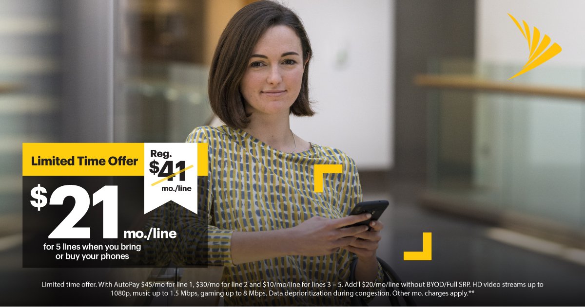MichelCombes's tweet photo. #SprintUnlimited is great for businesses. With @SprintBusiness, customers get amazing features like @Sprint Secure Wi-Fi, 15GB of LTE Mobile Hotspot and #GlobalRoaming to stay connected virtually wherever the work takes you! #WorksforBusiness https://t.co/pKKAAAOS1w