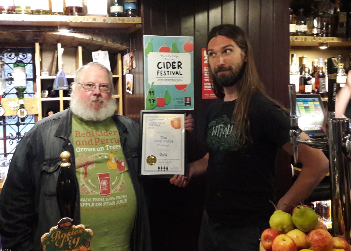Jolly_Judge's tweet image. We are delighted to have been awarded Cider Pub of the Year for Scotland last night! 
And a reminder that there is only six days left of our cider festival!
@CAMRA_Edinburgh @CAMRA_Official 
facebook.com/events/1620069…